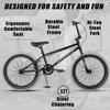 cubsala Freestyle BMX Bike, 18 Inch Kids Bicycle for 5-9 Years Old Kids and Beginner Level Rider, Black with Grey Tires view 2