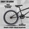 cubsala Freestyle BMX Bike, 18 Inch Kids Bicycle for 5-9 Years Old Kids and Beginner Level Rider, Black with Grey Tires view 3