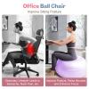 kisnbld Exercise Ball, Extra Thick Yoga Ball for Workout Pregnancy Stability, 4 Sizes Anti-Burst Balance Ball with Foot Pump - Heavy Duty Fitness Ball Chair for Office, Home & Gym view 3