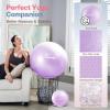 kisnbld Exercise Ball, Extra Thick Yoga Ball for Workout Pregnancy Stability, 4 Sizes Anti-Burst Balance Ball with Foot Pump - Heavy Duty Fitness Ball Chair for Office, Home & Gym view 4