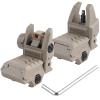 ZBULAR Fiber Optic Sights ZR-A2, Flip Up Front and Rear Backup Sights with Green Red Fiber Optics Dots, Tool-Free Adjustable Front Sight Rapid Transition (Tan a2) view 1