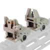 ZBULAR Fiber Optic Sights ZR-A2, Flip Up Front and Rear Backup Sights with Green Red Fiber Optics Dots, Tool-Free Adjustable Front Sight Rapid Transition (Tan a2) view 4