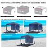 Qipi Beach Cabana - Easy to Set Up Canopy, Waterproof, Portable 6' x 6' Beach Shelter, Included Side Wall, Shade with UPF 50+ UV Protection for Kids, Family & Friends view 2