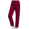 Womens Cargo Pants Straight Leg Pants Elastic High Waisted Baggy Fashion Y2K Teen Girls Drawstring Joggers Casual Pants Wine view 1