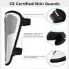 Shin Guards Soccer Kids Youth, CE Certified AirsFish Shin Guard Protection Gear for 2-18 Years Old Boys Girls Teenagers High Impact Resistant Breathable Comfortable (S Plus, White+Black) view 2