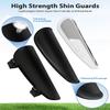 Shin Guards Soccer Kids Youth, CE Certified AirsFish Shin Guard Protection Gear for 2-18 Years Old Boys Girls Teenagers High Impact Resistant Breathable Comfortable (S Plus, White+Black) view 3