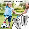 Shin Guards Soccer Kids Youth, CE Certified AirsFish Shin Guard Protection Gear for 2-18 Years Old Boys Girls Teenagers High Impact Resistant Breathable Comfortable (S Plus, White+Black) view 4