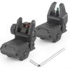 ZBULAR Fiber Optic Sights ZR-A2, Flip Up Front and Rear Backup Sights with Green Red Fiber Optics Dots, Tool-Free Adjustable Front Sight Rapid Transition (Black a2) view 1