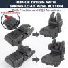 ZBULAR Fiber Optic Sights ZR-A2, Flip Up Front and Rear Backup Sights with Green Red Fiber Optics Dots, Tool-Free Adjustable Front Sight Rapid Transition (Black a2) view 2