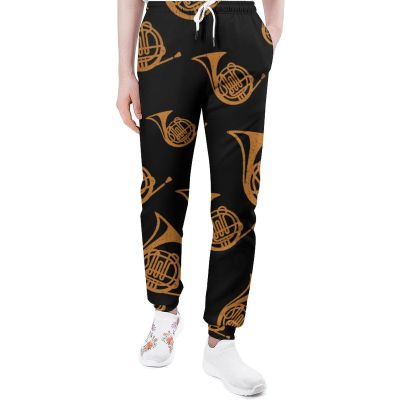French Horn Mens Sweatpants Drawstring Jogger Pants Athletic Workout Pants with Pockets 5XL