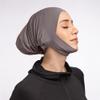 4 Pieces Muslim Hijab Inner Cap Cover Chin with Tie Back Stretchy Islamic Underscarf Underwrap Bonnet Turban Hat view 3