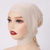 4 Pieces Muslim Hijab Inner Cap Cover Chin with Tie Back Stretchy Islamic Underscarf Underwrap Bonnet Turban Hat view 4