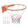 VEVOR Basketball Rim, Wall Door Mounted Basketball Hoop, Heavy Duty Q235 Basketball Flex Rim Goal Replacement with Net, Standard 18" Indoor and Outdoor Hanging Basketball Hoop view 1