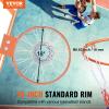 VEVOR Basketball Rim, Wall Door Mounted Basketball Hoop, Heavy Duty Q235 Basketball Flex Rim Goal Replacement with Net, Standard 18" Indoor and Outdoor Hanging Basketball Hoop view 2