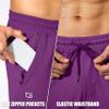 Men's Sweatpants with Zipper Pockets Athletic Pants Traning Track Pants Joggers for Men Soccer, Running, Workout (Purple, Large) view 4