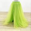 EllieHouse Split Long Floor Length Tulle Skirt for Prom Party Evening Lime Green XL view 2