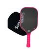Designed in USA Supra T700 Raw Carbon Fiber Pickleball Paddle Racket with Paddle Cover | 16mm | USA Pickleball (USAPA) Approved | Control &Power | Grit Surface for Spin | Carbon Elite | Pink view 1