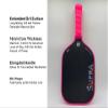 Designed in USA Supra T700 Raw Carbon Fiber Pickleball Paddle Racket with Paddle Cover | 16mm | USA Pickleball (USAPA) Approved | Control &Power | Grit Surface for Spin | Carbon Elite | Pink view 3