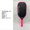 Designed in USA Supra T700 Raw Carbon Fiber Pickleball Paddle Racket with Paddle Cover | 16mm | USA Pickleball (USAPA) Approved | Control &Power | Grit Surface for Spin | Carbon Elite | Pink view 4
