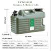 5 Gallon Water Jug, Thickened Water Storage Overlanding Gear Containers, Camping Essential Truly Leak-Proof Green Water Tank,BPA Free Portable Emergency Water Can for Outdoors Hiking RV view 3