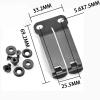1 Set Deep Carry Pocket Clip Fits for Knife Sheath, Steel Kydex Clip with 2 Sets Screws (Size : Black) view 2