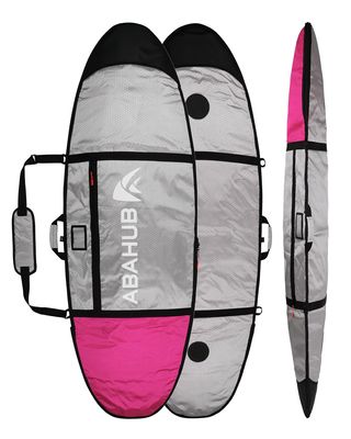 Abahub Premium 8'6 x 24 Surfboard Travel Bag, Foam Padded Surf Board Cover, Longboard Carrying Bags for Surfing, Outdoor, Airplane, Car, Truck, DeepPink