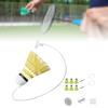 Vaveren Badminton Solo Trainer Self Practice Trainer Professional Strength Training Aid with Badminton Shuttlecock for Games Workout, Double Racket view 3