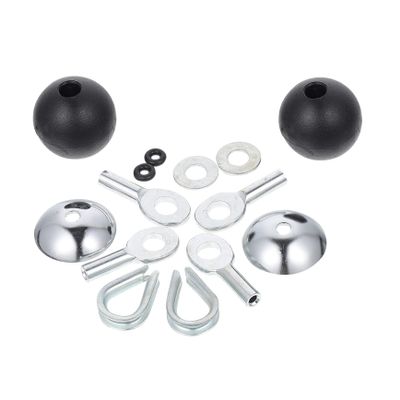 BESPORTBLE 1set Steel Wire Rope Connectors for Fitness Equipment Includes Clamps and More Convenient Storage and High Load Capacity Gym Training Accessories