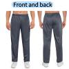 AIFARLD Tear Away Pants for Men Side Zippers Mens Sweatpants with Pockets for Basketball Knee/Leg Post-Surgery Dark Grey view 3