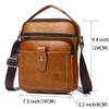 LUKZIJAES Genuine Leather Messenger Bag for Men Lightweight Vintage Crossbody Small Shoulder Bags Casual Mens Handbag for Work Business Everyday Travel (Brown) view 2