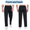 AIFARLD Tear Away Pants for Men Side Zippers Mens Sweatpants with Pockets for Basketball Knee/Leg Post-Surgery view 3