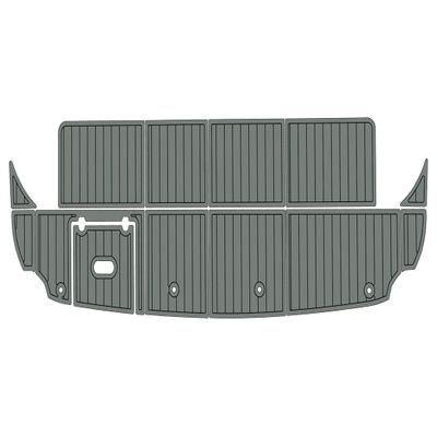 2008 Cruiser Yacht 390 Sport Coupe Cockpit & Swim Platform 1/4 6mm eva Faux Teak Deck Surfing Boat Fishing Boat Motorcycle Hurts crapet Non-Slip mat Floor (Dark Grey Over Black)