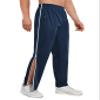 AIFARLD Tear Away Pants for Men Side Zippers Mens Sweatpants with Pockets for Basketball Knee/Leg Post-Surgery Navy