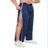 AIFARLD Tear Away Pants for Men Side Zippers Mens Sweatpants with Pockets for Basketball Knee/Leg Post-Surgery Navy view 2