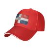 Flag of The Dominican Republic Men and Women Adjustable Baseball Cap Red view 1