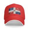 Flag of The Dominican Republic Men and Women Adjustable Baseball Cap Red view 2