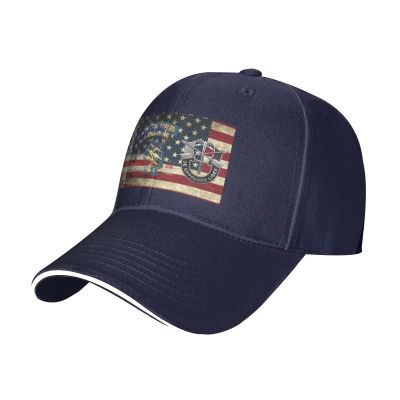 Army Special Forces Retro American Flag Men and Women Adjustable Baseball Cap