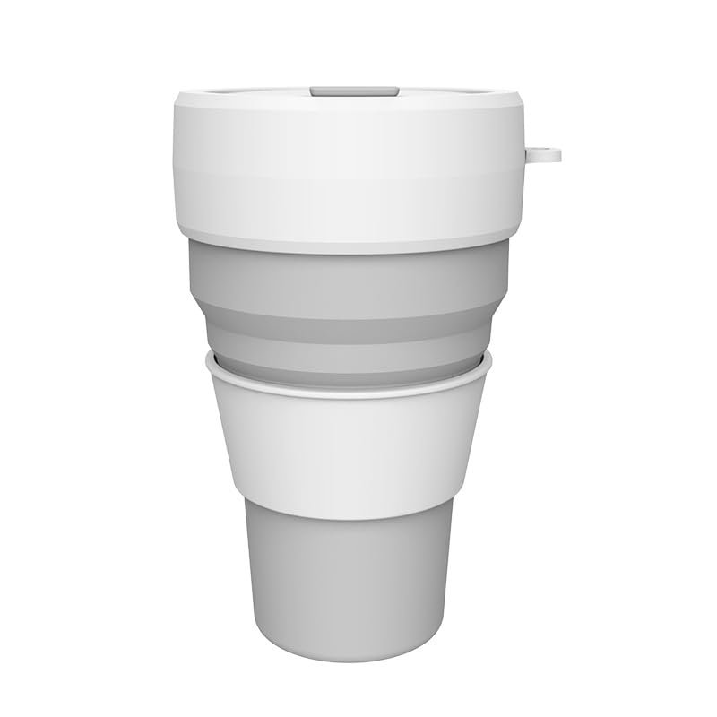 Outdoor folding water cup Silicone cup Convenient compressible folding coffee cup