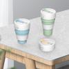 Outdoor folding water cup Silicone cup Convenient compressible folding coffee cup view 2