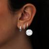 Poxtex Small Sterling Silver Huggie Hoop Earrings Set for Women, Hypoallergenic Trendy Hoops Stacks for Multiple Piercings, Dainty Cute Mini Lightweight Cartilage Helix Jewelry Gift Sensitive Ears view 2