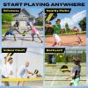 AboveGenius Pickleball Set with Net, Pickleball Paddles Set of 4, Portable Net for Driveway, Lightweight Rackets, 4 Outdoor Balls, 1 Storage Bag view 3