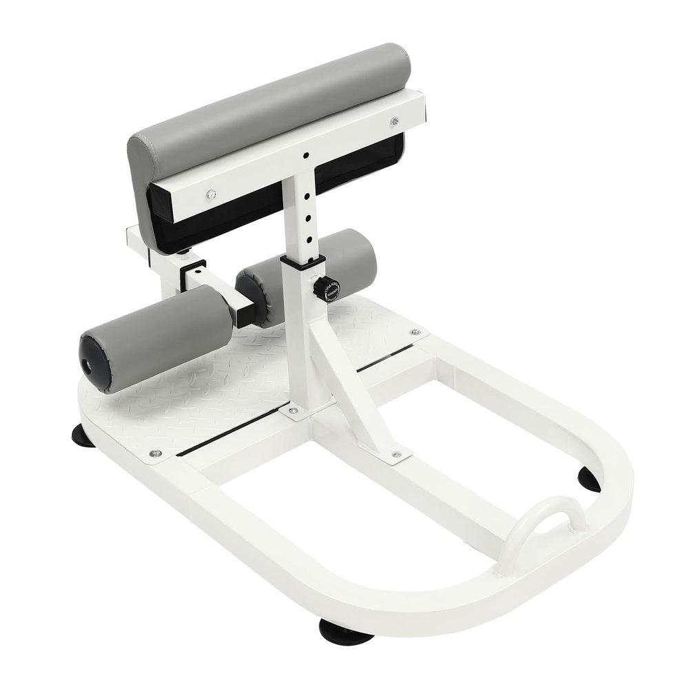 Multi-Function Deep Squat Bench, Home Gym Workout Station Leg Exercise Machine, Fitness Equipment for Cardio Fitness Full Body Workout (White)