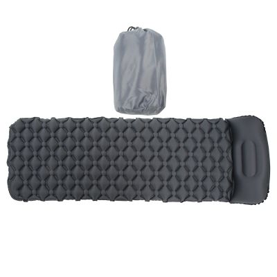 Inflatable Camping Mattress, Damp Proof Portable Sleeping Mat, Camping Sleeping Pad for Backpacking, Hiking, with Inflatablepillow, 76.8x24.1x2.4in, with Storage Bag