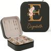 Bemaystar Personalized Jewelry Box With Initial & Name - Travel Case, Custom Gift for Women, Girls - Christmas, Bridesmaid, Wedding view 1