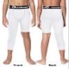 Dizoboee Youth Boys Compression Pants One Leg 3/4 Athletic Leggings for Sports Kids Basketball Tights 2 Pack, Black/White (Left Short) XS view 4