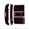 ATDEK 2010 Bayliner 652 Cockpit & Swim Platform 1/4 6mm eva Faux Teak Deck Surfing Boat Fishing Boat Motorcycle Hurts crapet Non-Slip mat Floor (Black Over Red) view 1