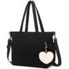 Makukke Corduroy Totes Bag Women - Shoulder Hobo Bag Handbags Crossbody Bag Big Capacity Shopping Purses (01-Black) view 1