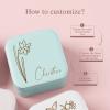 Bemaystar Personalized Gifts for Women Girl - Personalized Jewelry Box with Initial & Name, Personalized Travel Jewelry Case, Custom Jewelry Box, Christmas Gifts, Wedding Gifts, Bridesmaid Gifts view 4