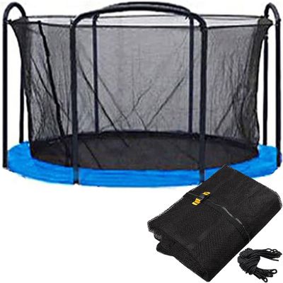 PP Trampoline Net,Diameter Replacement 8 Pole UV-Resistant Trampoline Net (Net Only),12FT