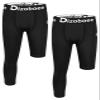 Dizoboee Youth Boys Compression Pants One Leg 3/4 Athletic Leggings for Sports Kids Basketball Tights 2 Pack, Black/Black (Left Short) XL view 1